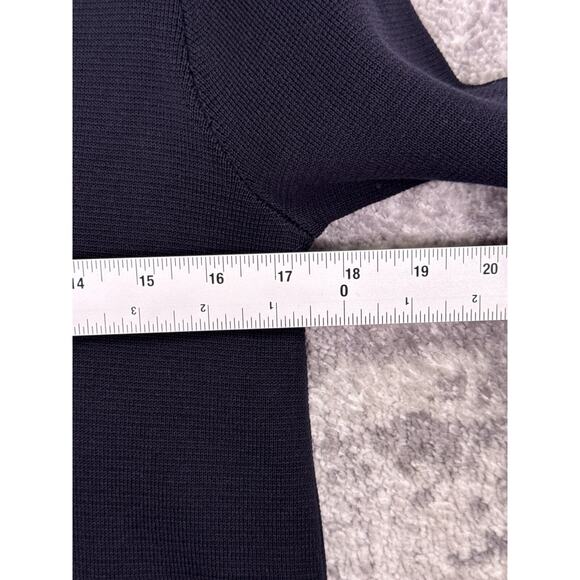 New Alpha Studio Pea Coat 40 / XS Womens Navy Blue Cotton Knit Nautical Stripe - Picture 4 of 8